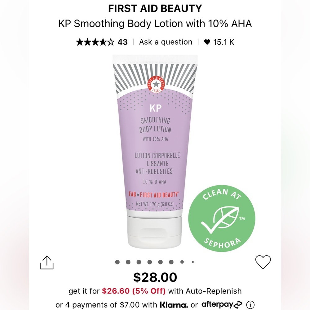 first aid beauty kp eraser lotion